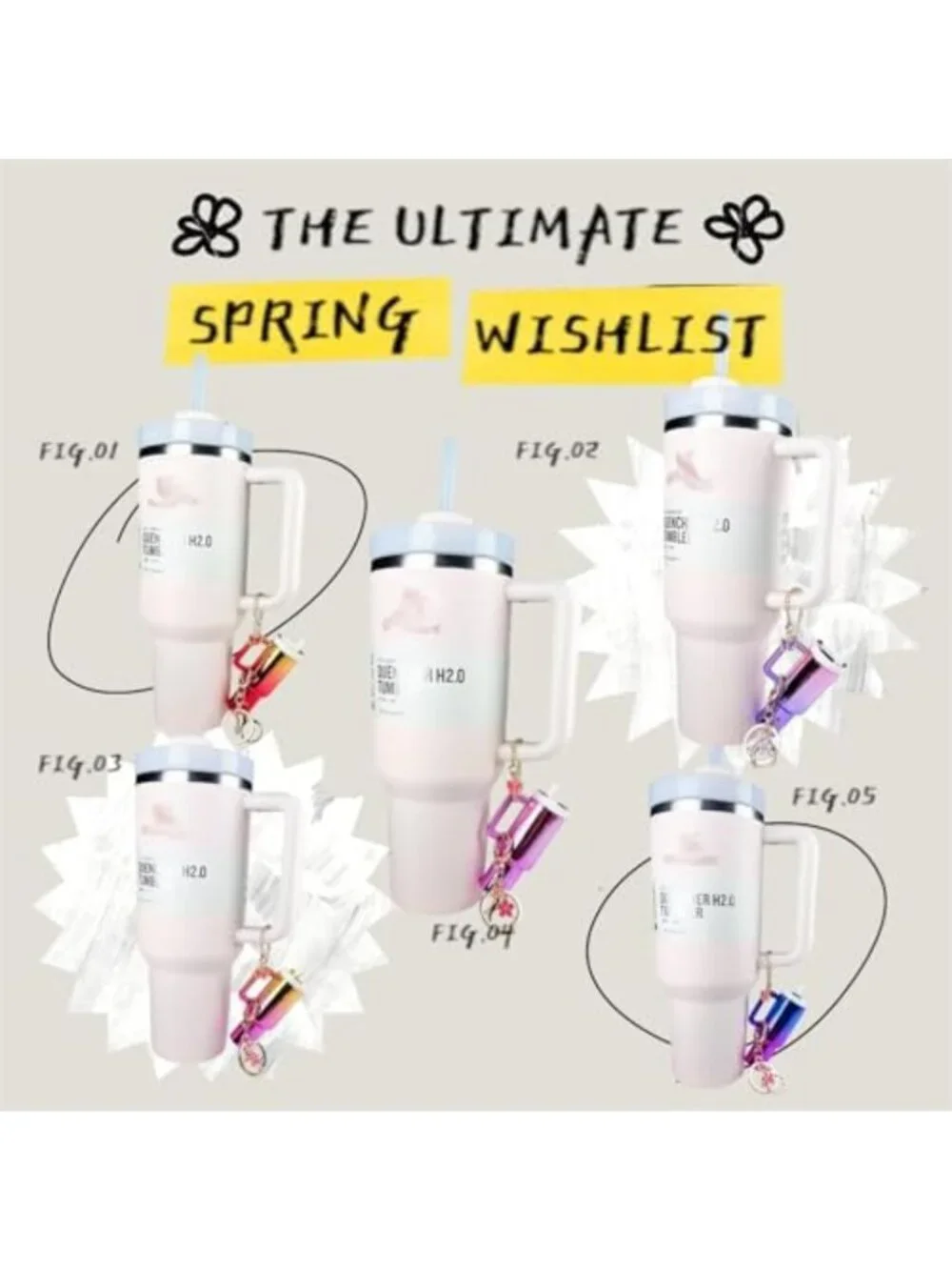 Cute Mini Tumbler Keychain Charm for Lip Balm & Chapstick Holder - Purse